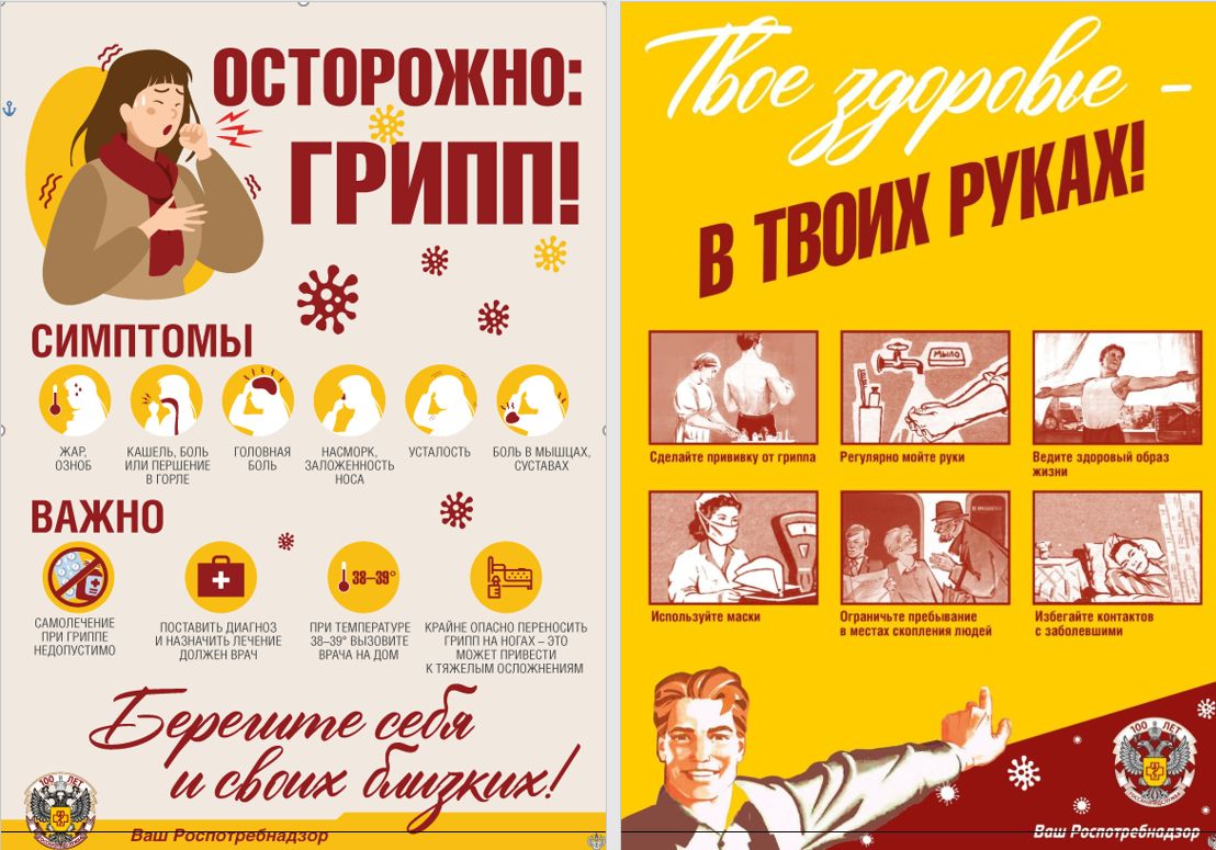 ПАМЯТКИ по профилактике гриппа.
